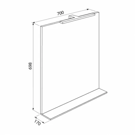 Зеркало IDDIS Custo CUS70W0i98 70 см, белое