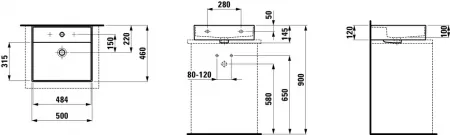 Умывальник Laufen Kartell by 8163327571091 50x46x14.5