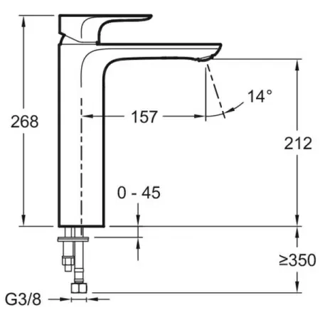 Смеситель для раковины Jacob Delafon Aleo E72299-4-CP Хром