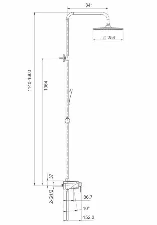 Душевая стойка со смесителем Gappo G2495-5