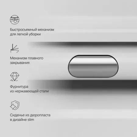C8F1700SC Func подвесной унитаз 49 см FlashClean с сиденьем микролифт