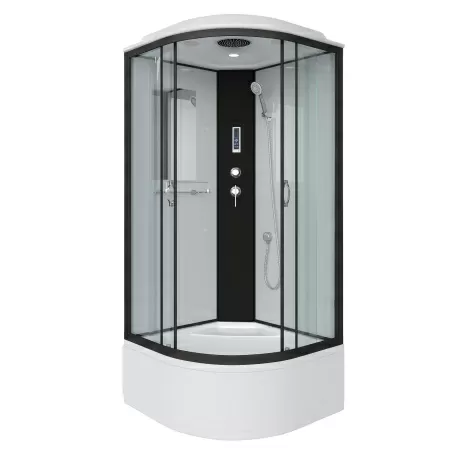 Душевая кабина Niagara Classic NG-6708-14P (90х90х215) высокий поддон(40см),черный,стекло прозрачное