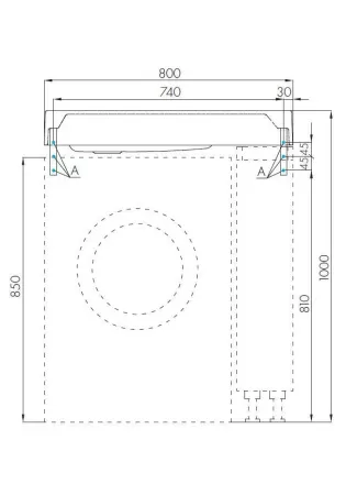 Раковина AQUATON Рейн 80 1A72113KRW010