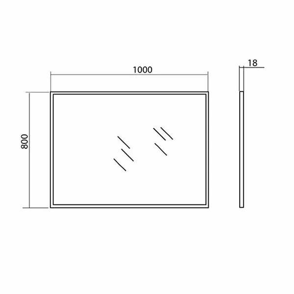 Зеркало Аква Родос Акцент 100 с LED подсветкой AP0001673