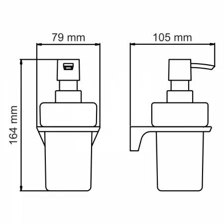 Комплект аксессуаров для ванной комнаты WasserKRAFT Elbe (дозатор, мыльница, подстаканник, держатель)