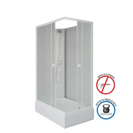 Душевая кабина Niagara Promo P110/80/26Q/MT/BK (110х80х200) 4 места