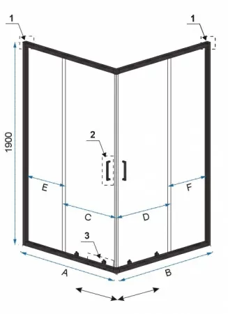 Душевой уголок Rea PUNTO 80x80 REA-K4800