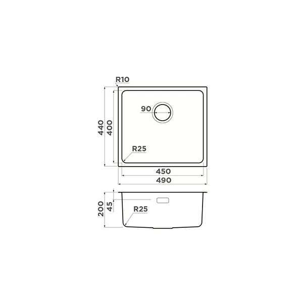 Кухонная мойка Omoikiri Tadzava 49-IN нержавеющая сталь 4993074