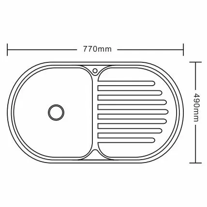 Кухонная мойка Ledeme L97749-L 49x77 глянцевая