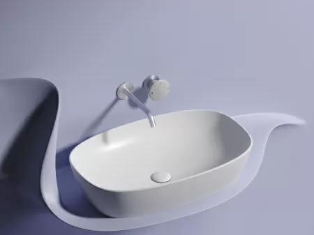 Умывальник чаша накладная овальная Ceramicanova Element 600*380*138мм, Белый матовый, CN6049MW