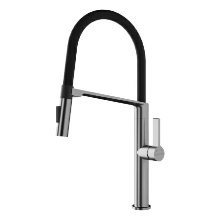 Смеситель для кухни Paulmark Barrel Ba214029-BS, брашированная нержавеющая сталь