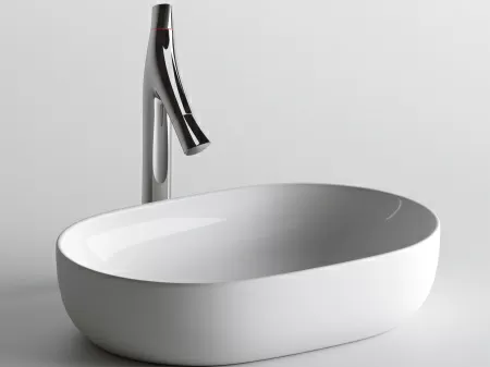 Умывальник чаша накладная овальная Ceramicanova Element 600*415*135мм, Белый, CN6047