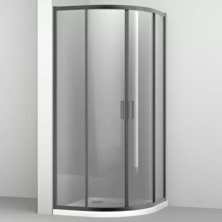 Душевой уголок AQUABATH ATLAS AB-01S-900-2000-GY (90x90, оружейная сталь, прозрачное стекло)