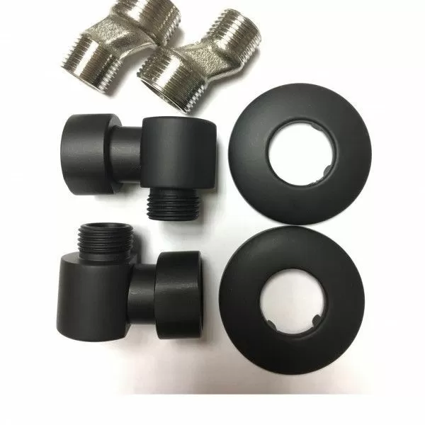 Уголок гайка/штуцер 1/2"х3/4" с эксентриками Black