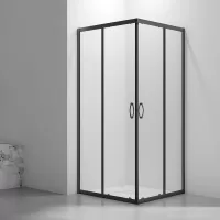 Душевой угол Veconi Rovigo RV-101B, 900x900x1900, черный, стекло прозрачное